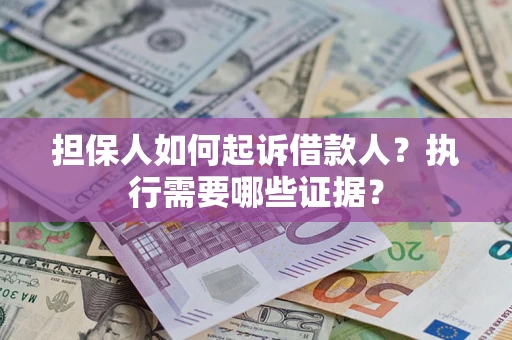 武汉担保人如何起诉借款人？执行需要哪些证据？