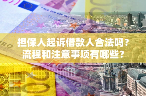 武汉担保人起诉借款人合法吗？流程和注意事项有哪些？