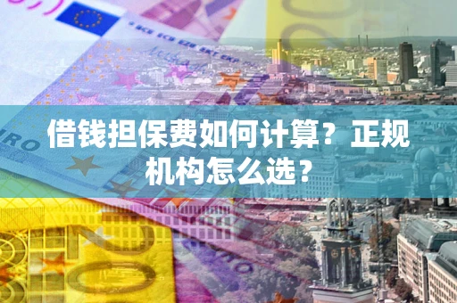 武汉借钱担保费如何计算？正规机构怎么选？