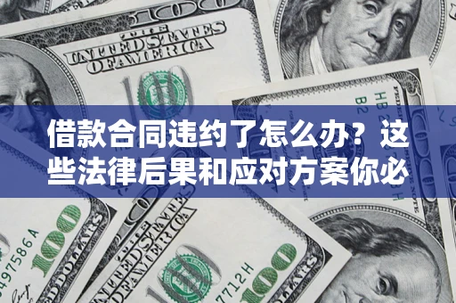 武汉借款合同违约了怎么办？这些法律后果和应对方案你必须知道