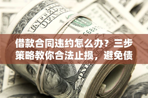 武汉借款合同违约怎么办？三步策略教你合法止损，避免债务危机升级